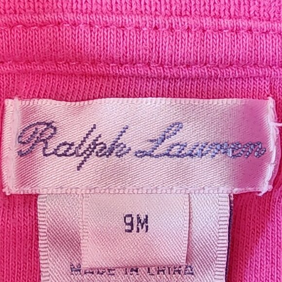 Ralph Lauren Pink Polo Romper Size 9 Months - Picture 5 of 5